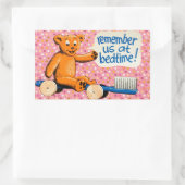 Niedlich Kids-Zahnarzt Rechteckiger Aufkleber (Tasche)