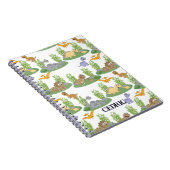 Niedlich Kids'Dinosaur Tree Muster Individuelle Na Notizblock (Rechte Seite)