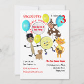 Niedlich Kinderzimmer Rhyme Cartoon Kindergeburtst Einladung (Vorderseite)