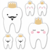 Niedlich King & Queen Teeth Aufkleber (Vorderseite)