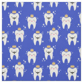 Niedlich King & Queen Tooth Pattern Blau Stoff (Muster)