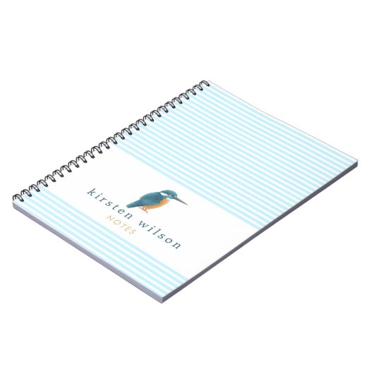 Niedlich Kingfisher - Personalisiertes Notebook Notizblock (Linke Seite)