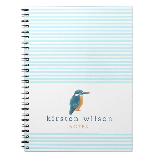 Niedlich Kingfisher - Personalisiertes Notebook Notizblock (Vorderseite)