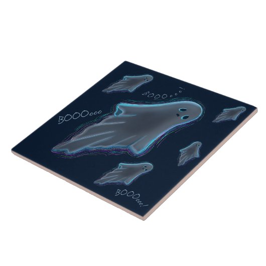 Niedlich KiniArt Ghost Fliese (Seite)