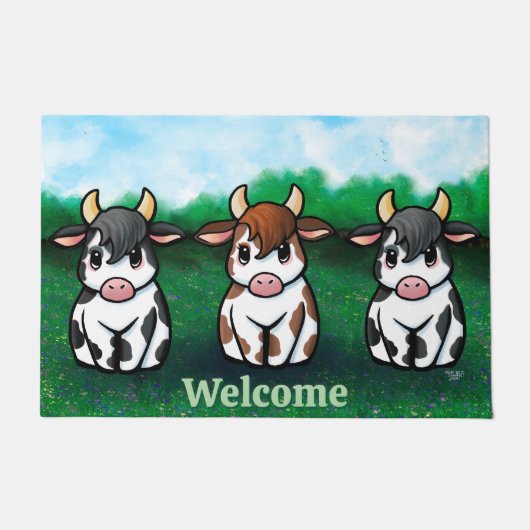 Niedlich KiniArt ™️ Kuh Doormat Fußmatte (Vorderseite)