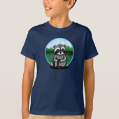 Niedlich KiniArt Raccoon T - Shirt (Vorderseite)
