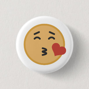 Niedlich Kiss Emoji Face Cartoon Button