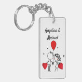 Niedlich, Kiss, Hochzeit Schlüsselanhänger (Vorderseite links)