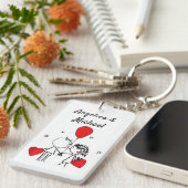 Niedlich, Kiss, Hochzeit Schlüsselanhänger (Vorderseite rechts)