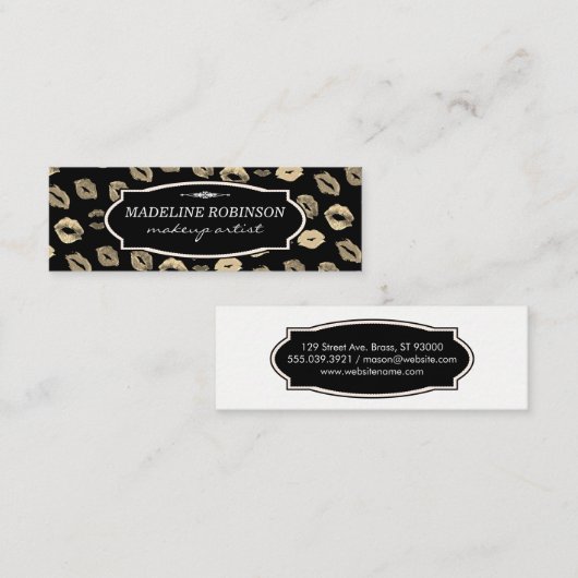 Niedlich Kiss Pattern Mini Visitenkarte (Vorne/Hinten)