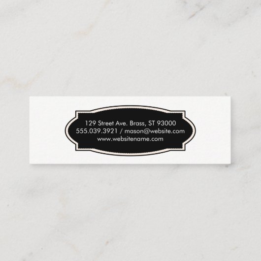 Niedlich Kiss Pattern Mini Visitenkarte (Rückseite)