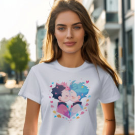 Niedlich Kissing Anime Boys T-Shirt
