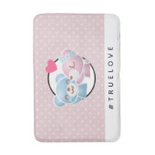 Niedlich Kissing Bears Truelove auf Polka Docks Badematte (Vorderseite Vertikal)