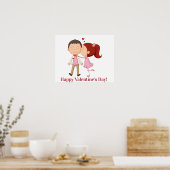 Niedlich Kissing Couple Anpassbare Valentine Poster (Küche)