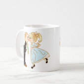 Niedlich Kissing Couple Kaffeetasse (Vorderseite Links)