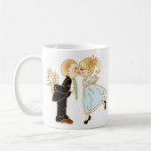 Niedlich Kissing Couple Kaffeetasse (Links)