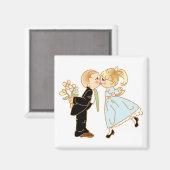 Niedlich Kissing Couple Magnet (Vorderseite/Rückseite)