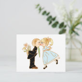 Niedlich Kissing Couple Postkarte (Stehend Vorderseite)