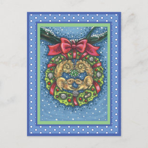 NIEDLICH KISSING SQUIRRELS UNTER MISTLETOE, ABER S POSTKARTE