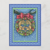 NIEDLICH KISSING SQUIRRELS UNTER MISTLETOE, ABER S POSTKARTE (Vorderseite)