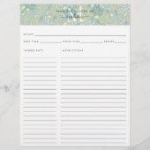 Niedlich Kitchen Monogram Aquamarin Floral Botanis (Vorderseite)