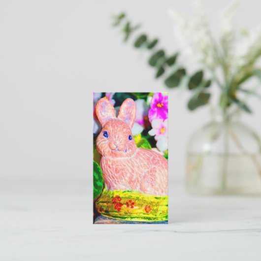 Niedlich Kitschy Bunny Rabbit Begleitkarte (Stehend Vorderseite)