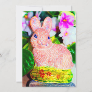 Niedlich Kitschy Bunny Rabbit Feiertagskarte