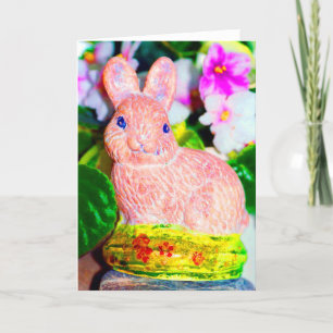 Niedlich Kitschy Bunny Rabbit Feiertagskarte