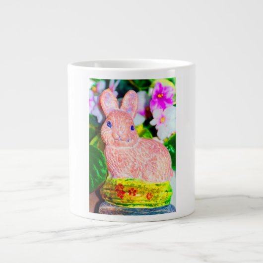 Niedlich Kitschy Bunny Rabbit Jumbo-Tasse (Vorderseite)