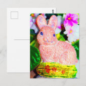 Niedlich Kitschy Bunny Rabbit Postkarte (Vorne/Hinten)