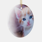 Niedlich Kitten 1 Foto Keramik Ornament (Rechts)
