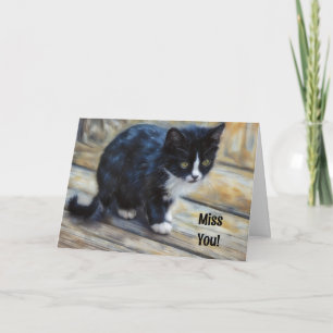 Niedlich Kitten Art Miss Sie Vermisst Sie denken Karte