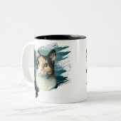 Niedlich Kitten Artwork Zweifarbige Tasse (Vorderseite Links)