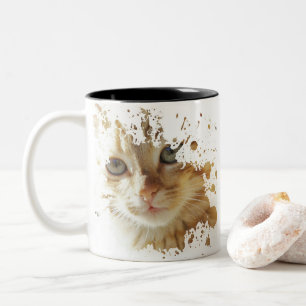 Niedlich Kitten   Bestes Geschenk für Katzenbesitz Zweifarbige Tasse