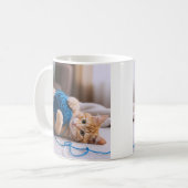 Niedlich Kitten Blue Kaffeetasse (Vorderseite Links)
