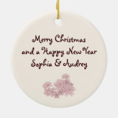 Niedlich Kitten Bunny Animal Friends Kinder Weihna Keramikornament (Hinten)