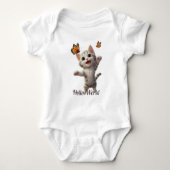 Niedlich Kitten Butterfells Hello World Baby Strampler (Vorderseite)