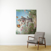 Niedlich Kitten Butterfells Hello World Wandteppich (Beispiel)