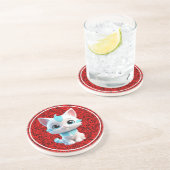 Niedlich Kitten Cartoon 3D Design-38063 Getränkeuntersetzer (Seite)