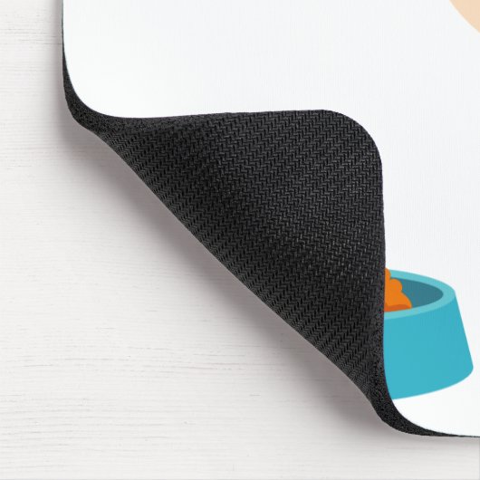 Niedlich Kitten Cartoon Orange Tabby Cat Mousepad (Ecke)