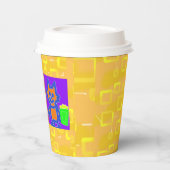 Niedlich Kitten Cartoon Pappbecher (Links)