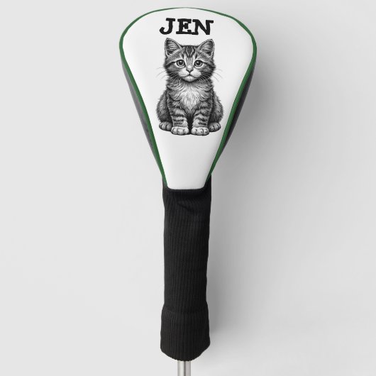 NIEDLICH KITTEN CAT ART CUSTOM Golf Head Cover Headcover (Vorderseite)