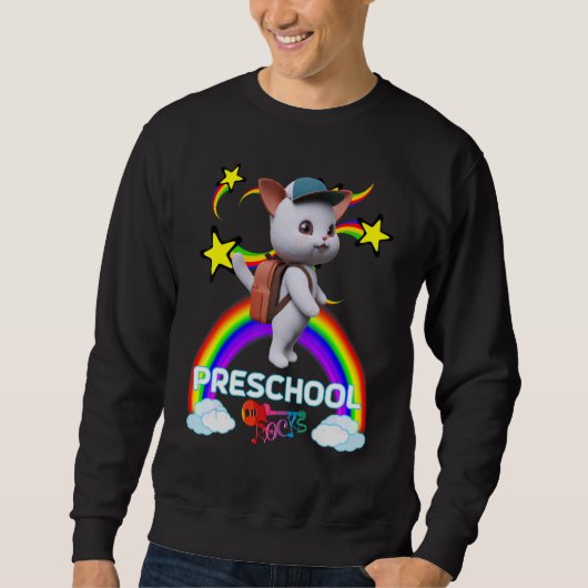 Niedlich Kitten Cat Backpack Baseball Cap PRESCHOO Sweatshirt (Vorderseite)