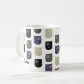 Niedlich Kitten Cat Faces Pet Foto Name Kaffee Tas Kaffeetasse (Vorderseite Links)