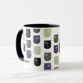 Niedlich Kitten Cat Faces Pet Foto Name Tasse (Vorderseite Links)