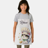 Niedlich Kitten Cat Koch Illustration Personalisie Schürze (Insitu)