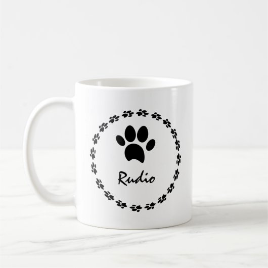 Niedlich Kitten Cat Pet Foto Paw Name Kaffeetasse (Links)