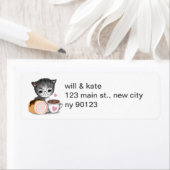 Niedlich Kitten Cat Rücksendeadressen-Aufkleber (Insitu)