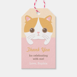 Niedlich Kitten Cat Vielen Dank Geburtstagsparty G Geschenkanhänger