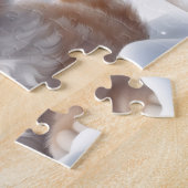 Niedlich Kitten Cat Winterschnee Individuelle Name Puzzle (Seite)